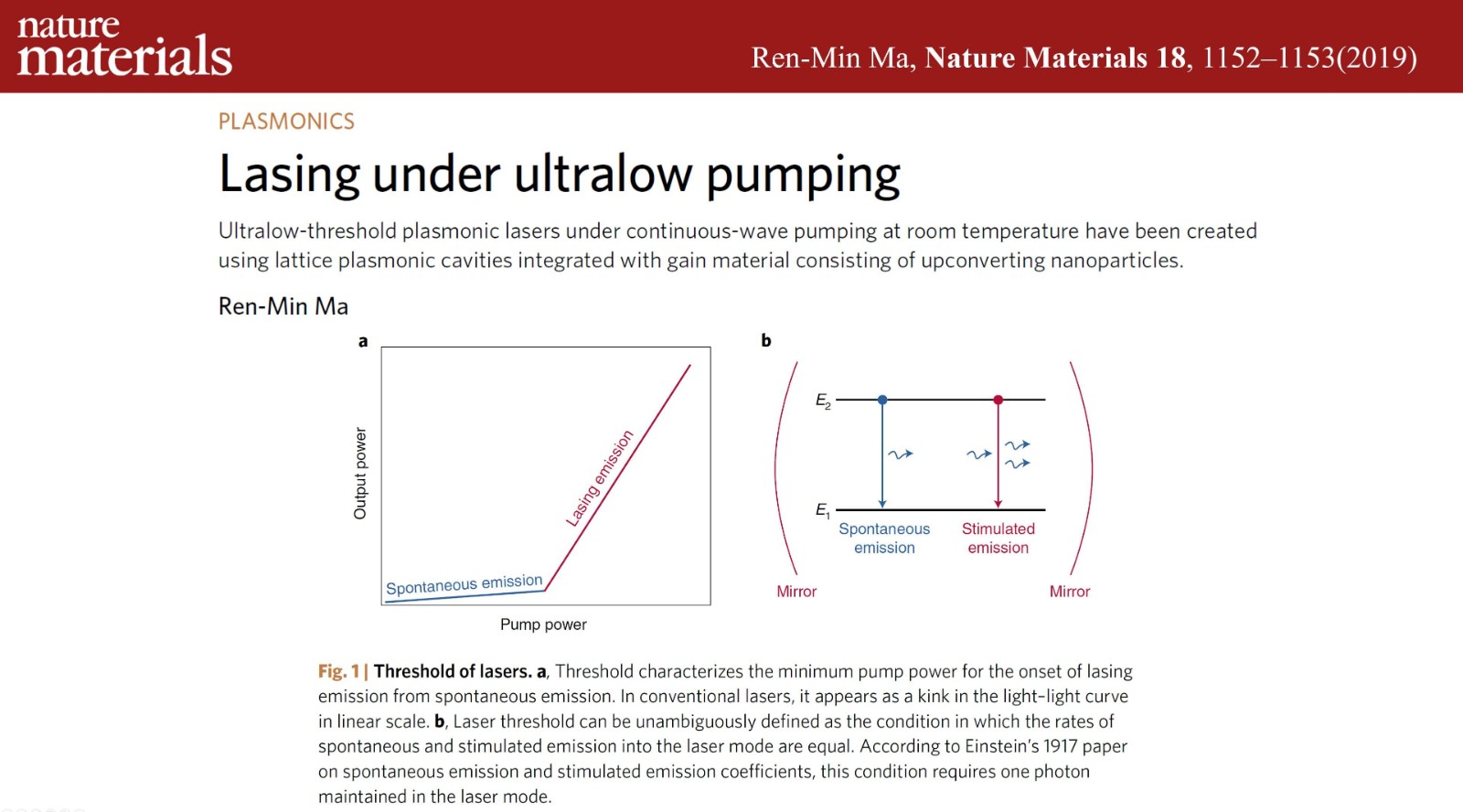 Lasing under ultralow pumping